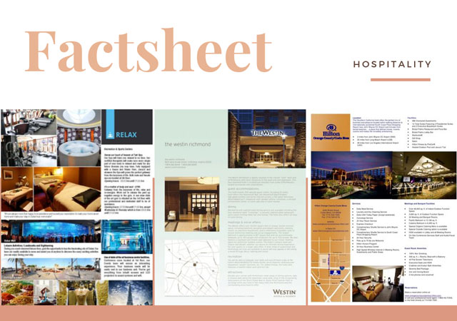mẫu Factsheet của các nhà hàng, khách sạn