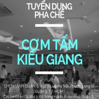 Pha chế LƯƠNG TỐT (6-8 triệu/tháng)